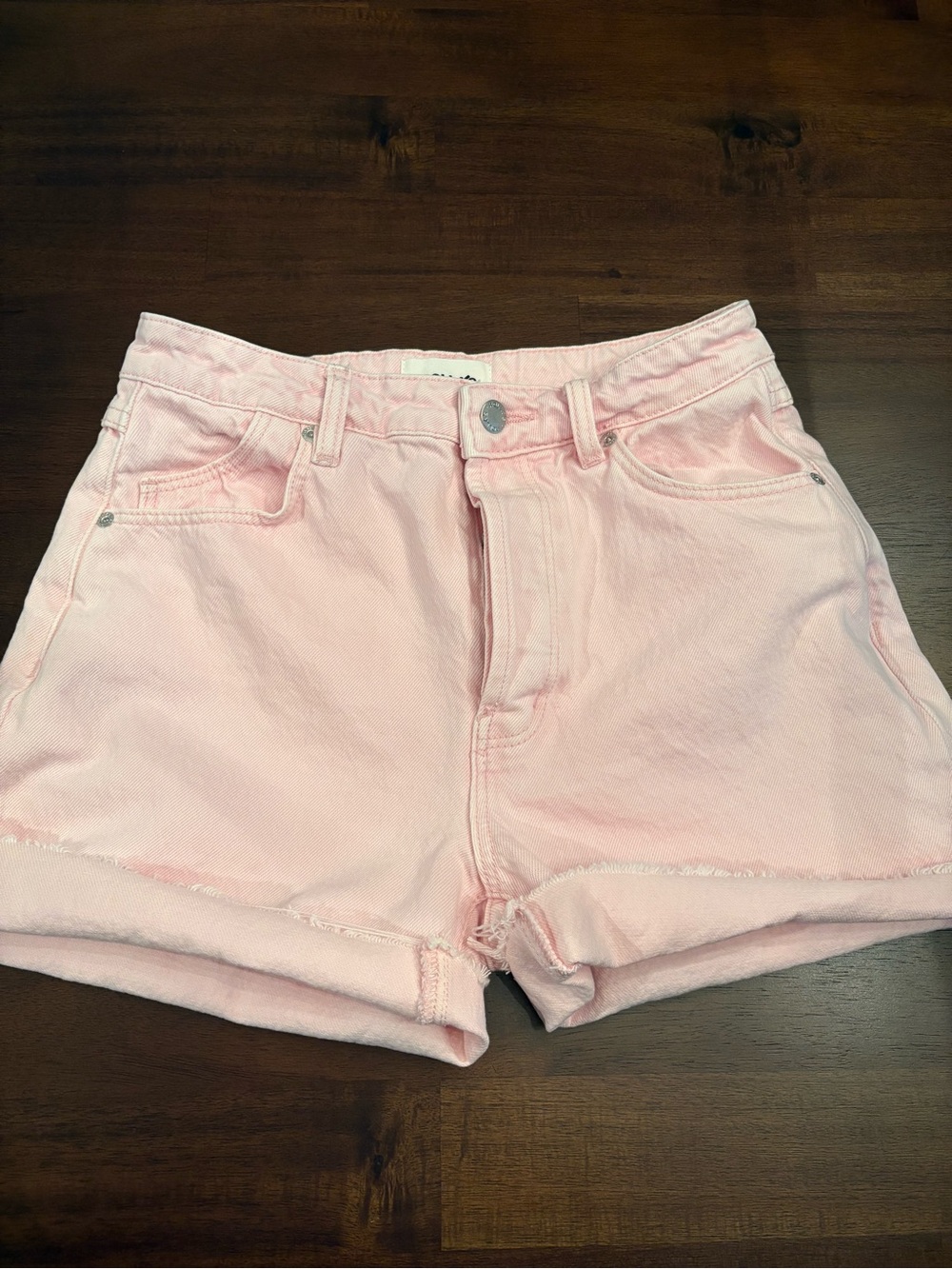 Rolla's Classic High Rise Regular Fit Light Pink denim cutoff shorts Size 26